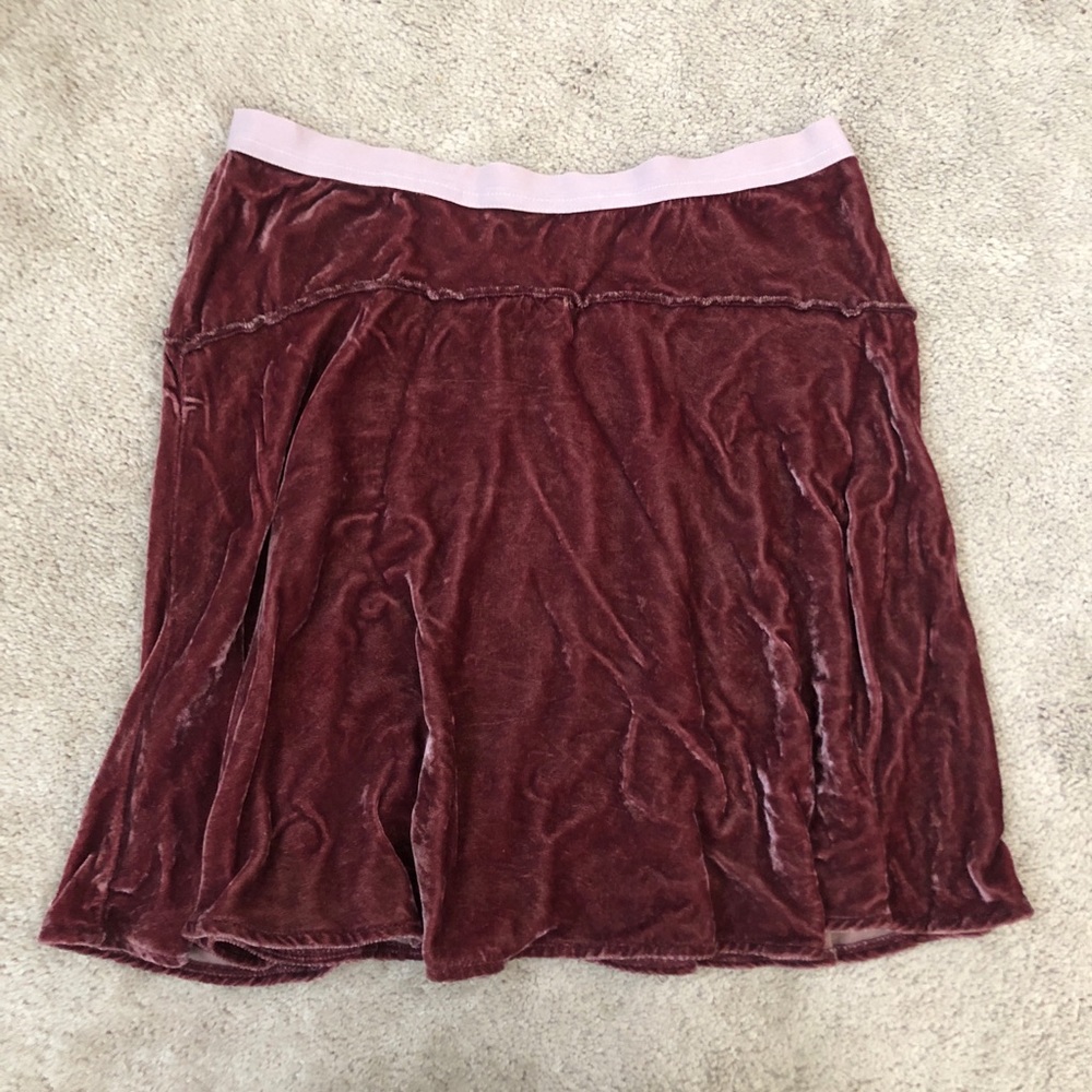Free people velvet skirt